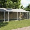 Dog Cage Grey Galvanized Steel, Water-resistant Fabric Extra Large