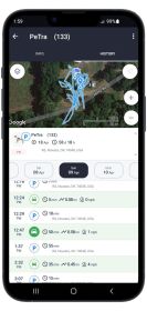 Get Realtime SMS/Live Tracking Data w/ Pet Tracker GPS Dog Collar Tracker Size:S