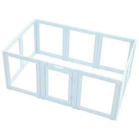 VEVOR Dog Whelping Box, 76x49x30 in Plastic Dog Whelping Pen for Large Sized Dogs, Waterproof Puppy Playpen with Transparent Windows & Door Lock