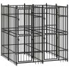 Dog Kennel Black Powder-coated steel Large Durable Dog Kennel