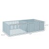 Whelping Box for Dogs, Dog Whelping Pen with Removable Doors, Puppy Playpen for Indoors, Puppy Supplies & Essentials, 81" x 39" x 20", Grey