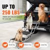 VEVOR Dog Stair for Cars, Wide 4-step Dog Car Steps, Folding Dog Car Ramp with Nonslip Surface, Portable Pet Steps Lightweight Aluminum for Car