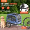 VEVOR Dog Bike Trailer, Supports up to 100 lbs, Pet Cart Bicycle Carrier, Easy Folding Frame with Quick Release Wheels, Universal Bicycle Coupler