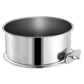 1Pc M Size Stainless Steel Dog Bowl Hanging Food Bowl Detachable Pet Cage Food Water Bowl With Clamp Holder