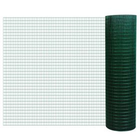 PVC Coated Steel Chicken Rabbit Mesh Fencing Wire Garden Galvanized Fence Border (Option: Dark Green-930x265x270 mm)