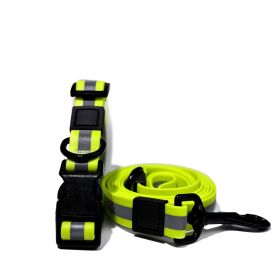 Reflective Leash Set It Can Reflect Light Sources Effectively Enhancing The Safety Of Pets During Outdoor Outings (Option: Yellow-25mm)