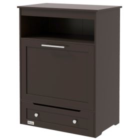 Pet Feeder Station Storage Cabinet, Dog Food Storage Container with Raised Bowls, Gray (Option: Coffee-935x505x210 mm)
