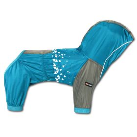 Dog Helios 'Vortex' Full Bodied Waterproof Windbreaker Dog Jacket (Color: Blue, Size: Large)