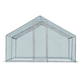 13 X 10 Ft Large Metal Chicken Coop, Walk-in Poultry Cage Chicken Hen Run House With Waterproof Cover, Rabbits Cats Dogs Farm Pen For Outdoor Bac (Option: defaulttitle)