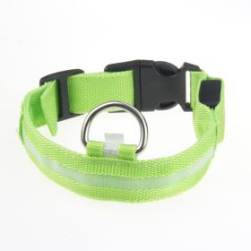 LED Luminous Pet Dog Collar Night (Option: Green Light-XS)