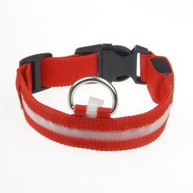 LED Luminous Pet Dog Collar Night (Option: Red Light-XL)